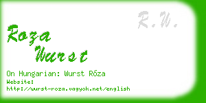 roza wurst business card